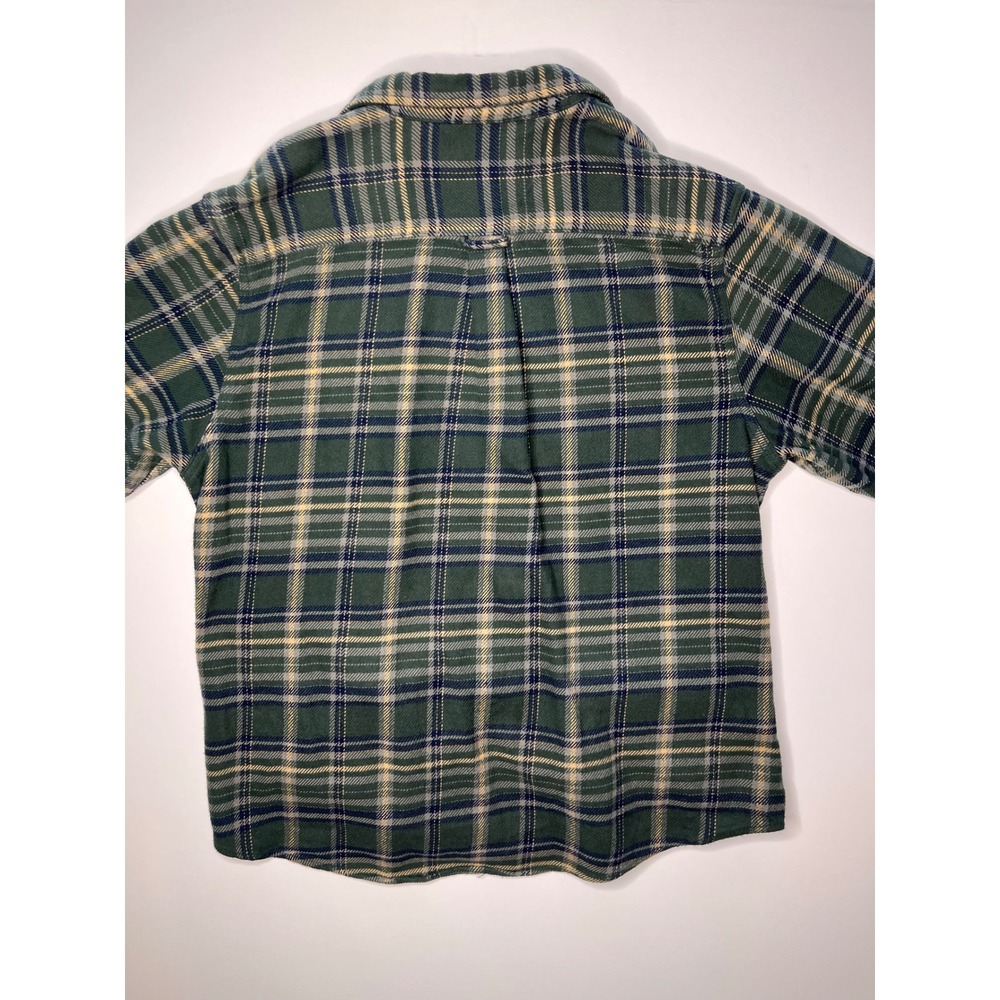 Woolrich Plaid Flannel Button Up Shirt Men's XXL Green Blue Beige - Picture 3 of 6